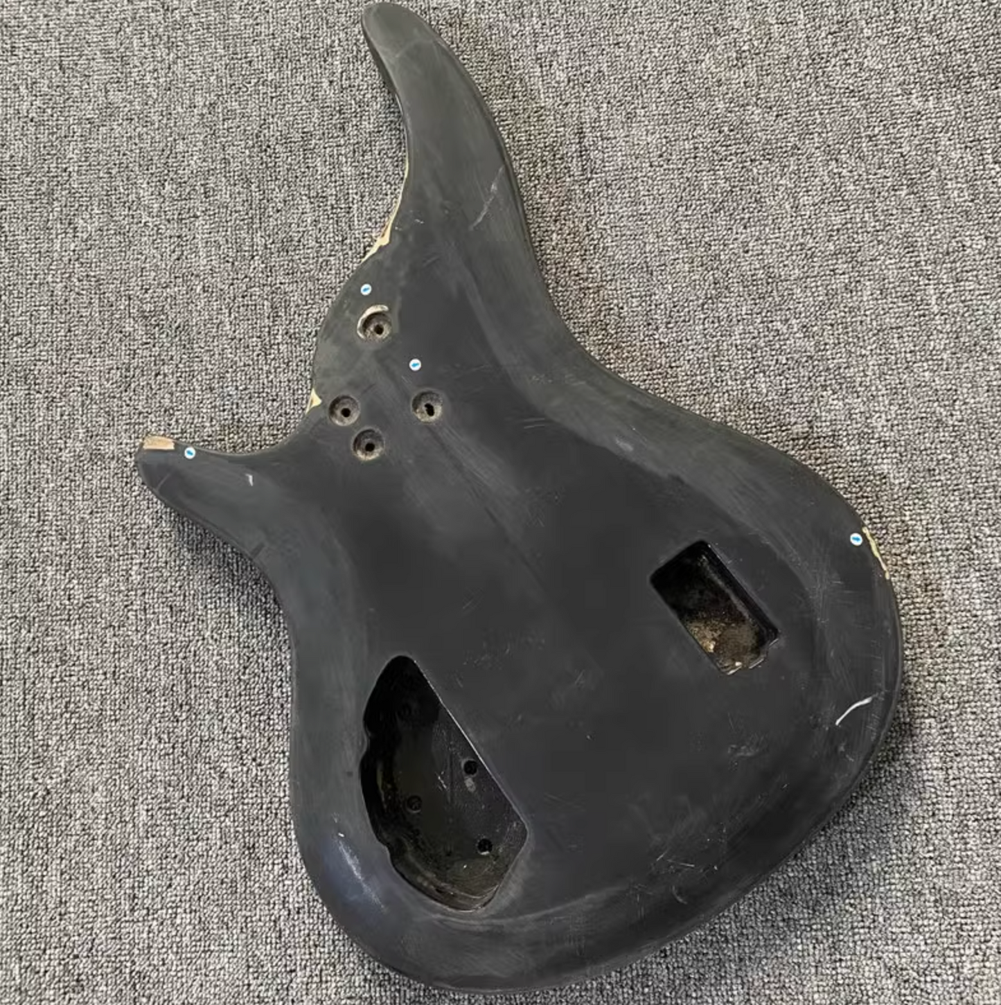 Black 4 String Electric Bass Basswood Body DIY Project