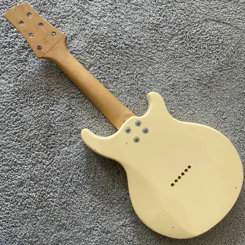 Cream Left Handed 6 String Mandolin Guitar, Maple Neck and Fingerboard