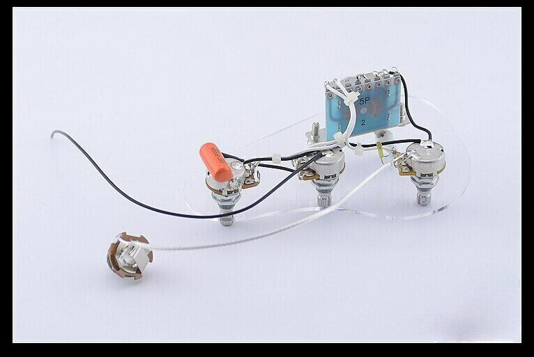 Electric Guitar Wiring Harness ( 3x 500K Pots + 5-Way Switch + Jack ) 1 Set For Stratocaster Strat