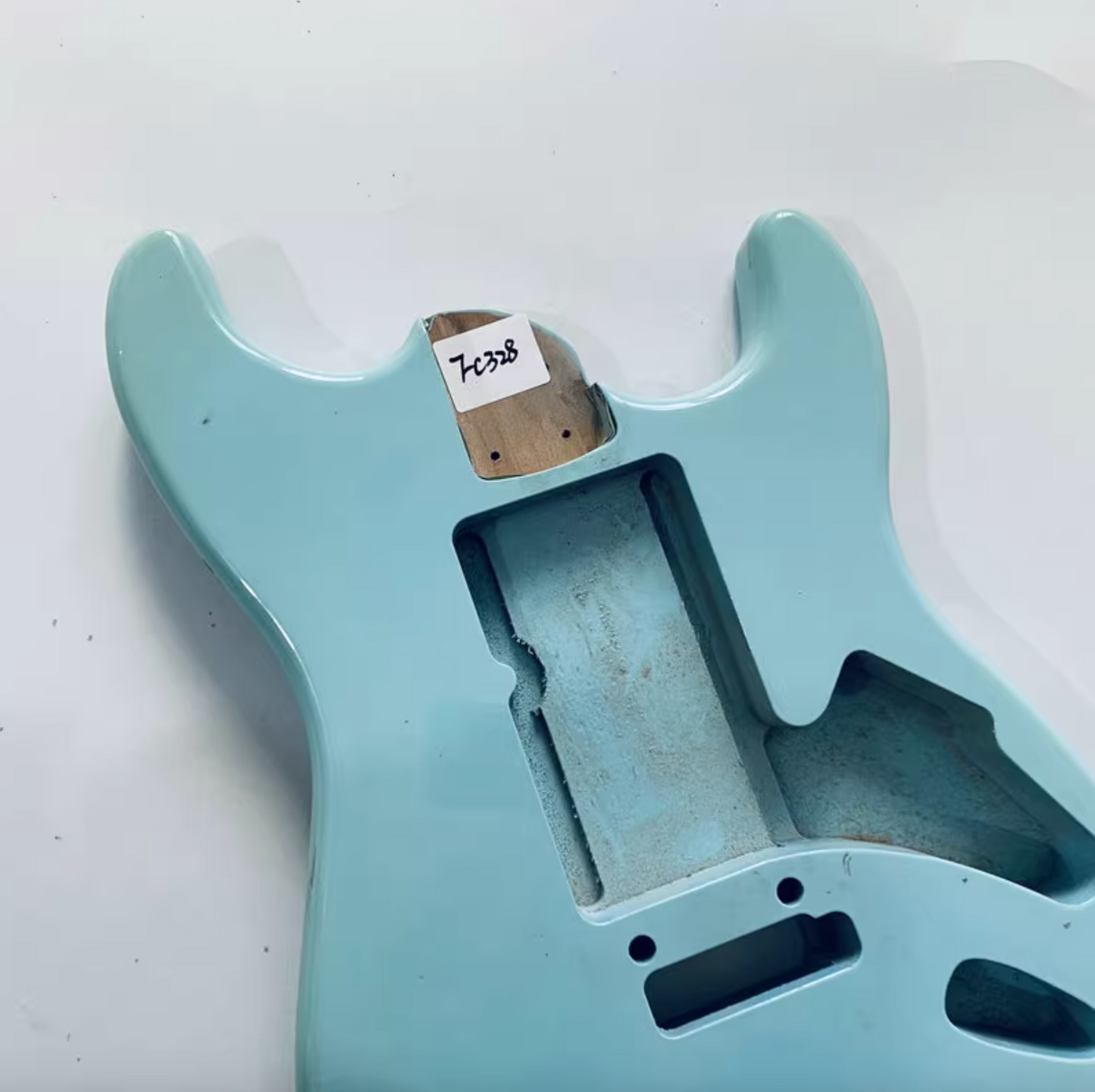 Light Blue Basswood Guitar Body Double Cutaway Fit Stratocaster Strat