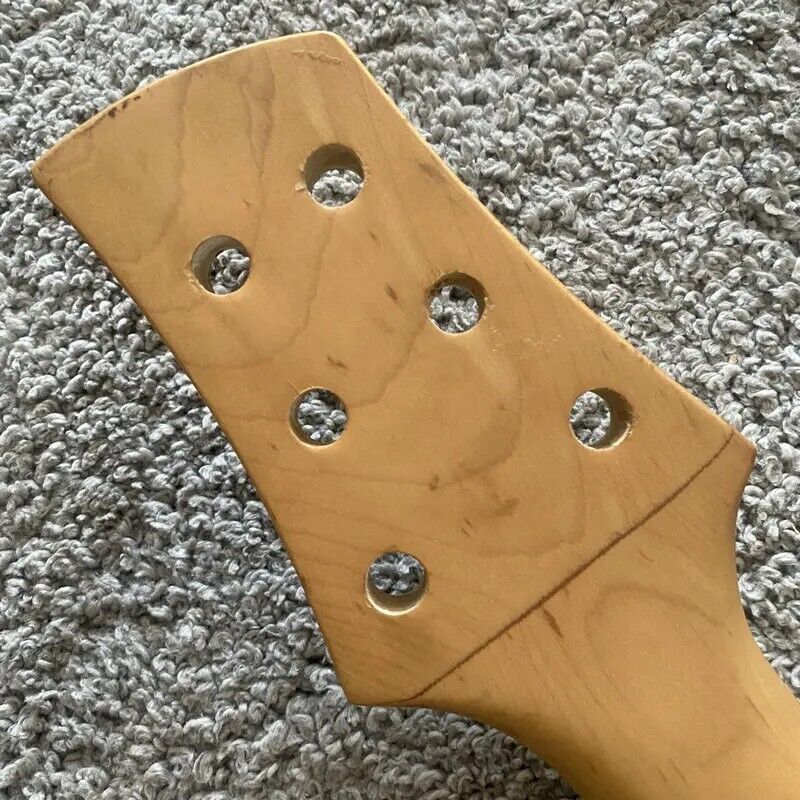 Cream Left Handed 6 String Mandolin Guitar, Maple Neck and Fingerboard