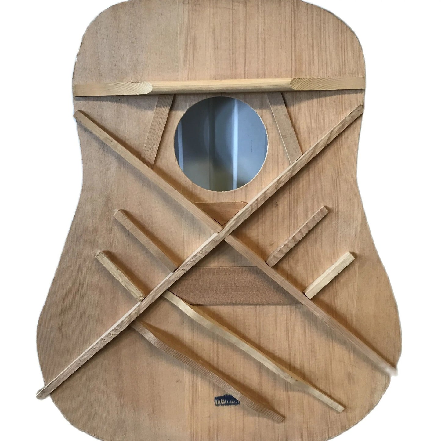 Spruce Plywood 41 Inch Acoustic Guitar Body Panel with Wooden Bracket