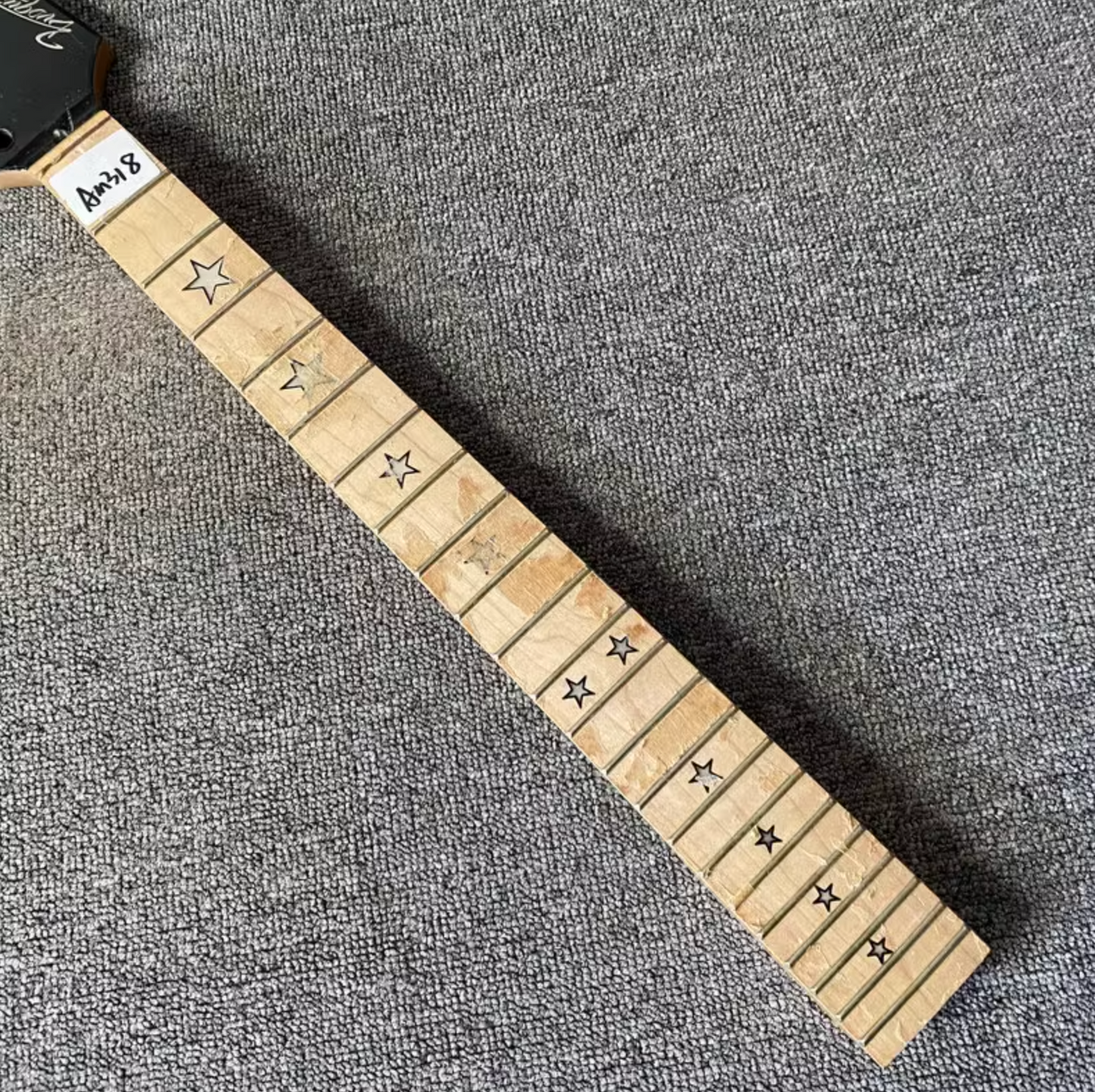 Pvoque Guitar Black Maple Wood Neck, 22 Frets Maple Fingerboard