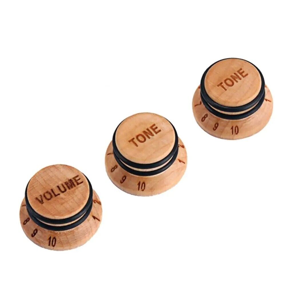 Maple Wood Guitar Tone And Volume Control Knobs Fit Fender Stratocaster ST