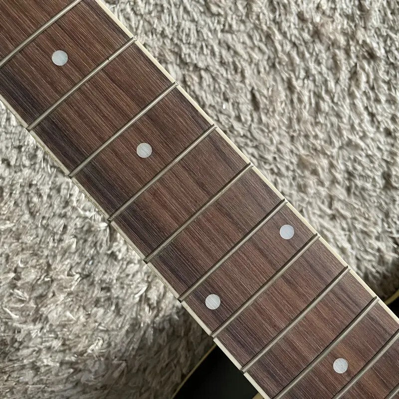 Matte Black 12 String Acoustic Guitar, Spruce and Mahogany Body, Maple Neck