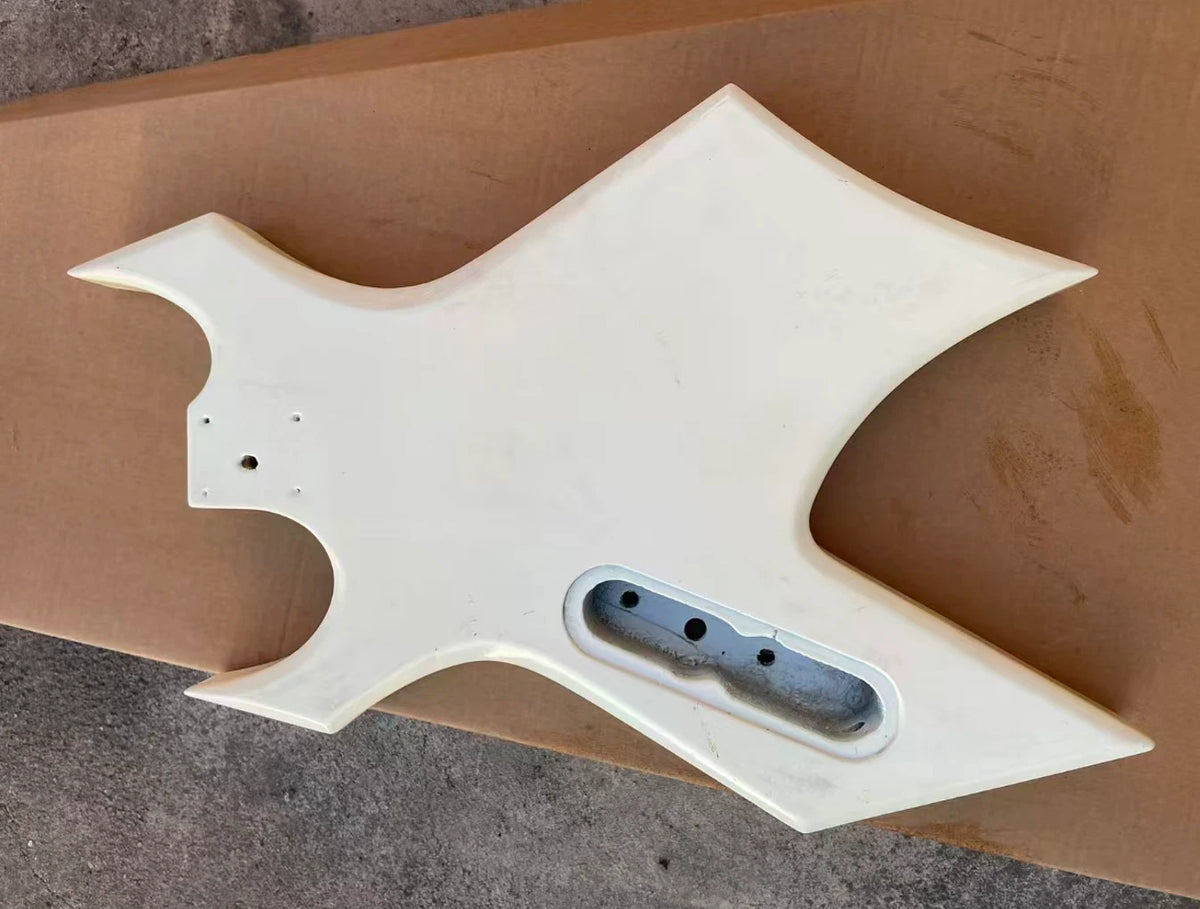 White Guitar HH DIY Project Basswood Body Fit Warlock