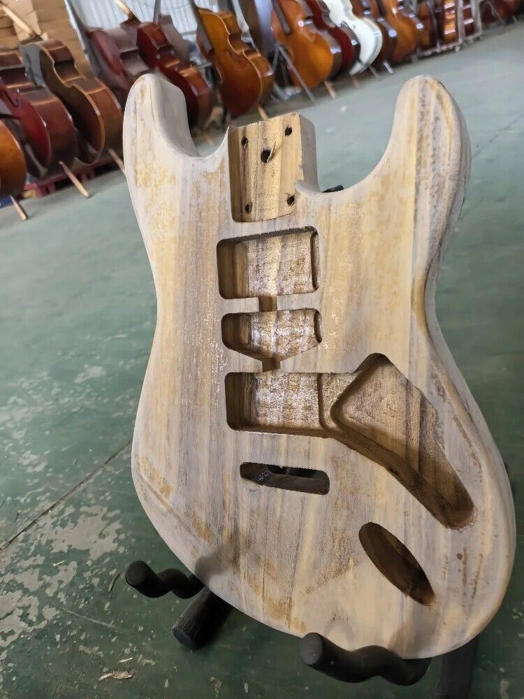 Poplar Wood DIY Project Guitar HSH Body Fit Stratocaster Strat