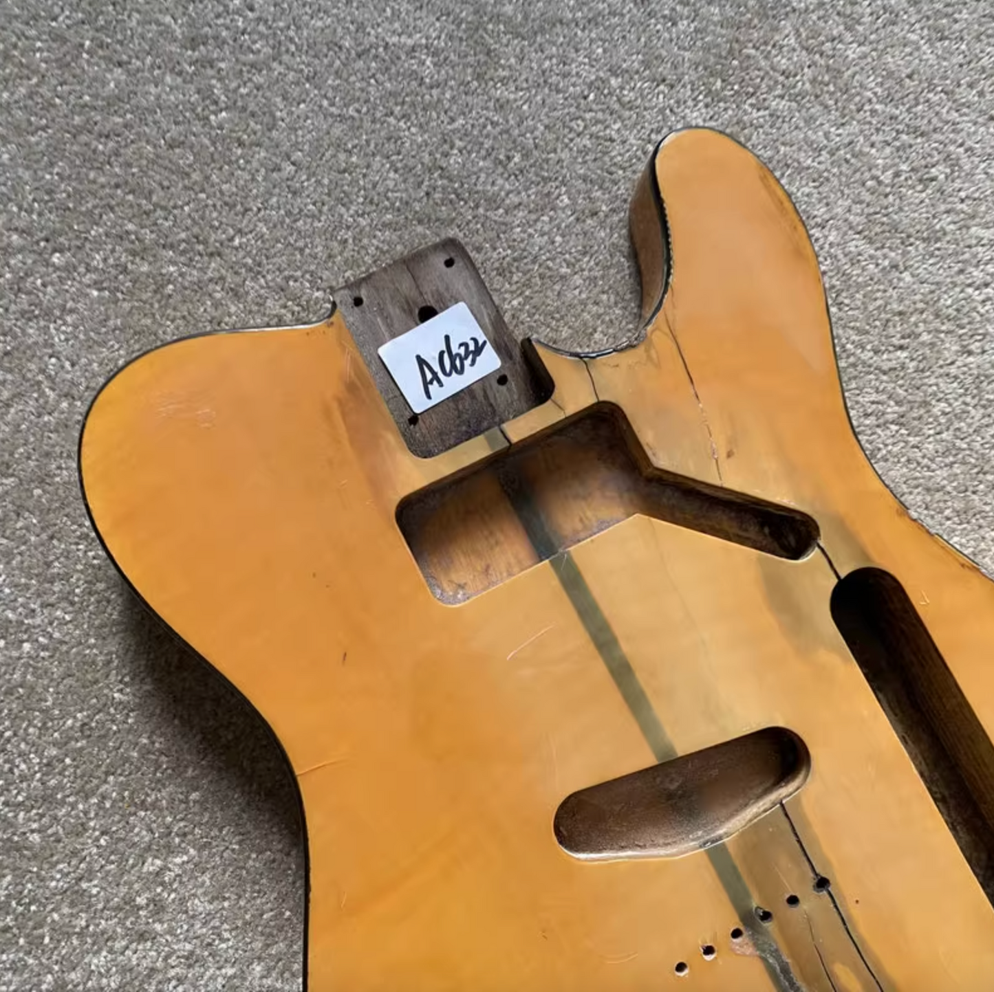 Ash Wood Guitar Single Cut Body with Tiger Maple Top Fit Telecaster Tele