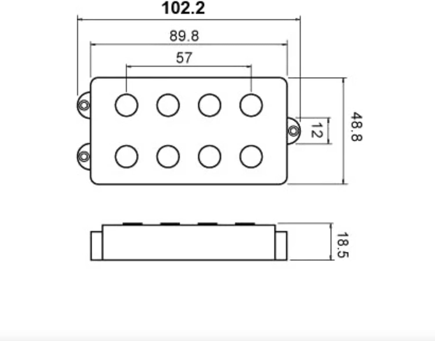 White 4 String Bass Alnico Pickup For MusicMan Bass