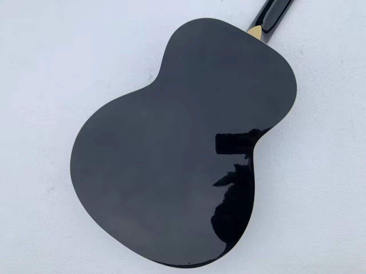 Glossy Black Dobro Resonator Guitar Body, Maple Neck, Rosewood Fingerboard