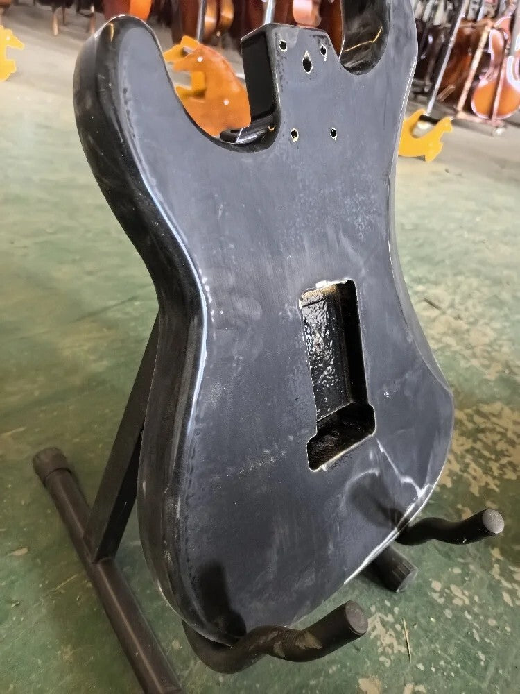 Black Poplar Wood Guitar Body HSH DIY Project Fit Strat Stratocaster