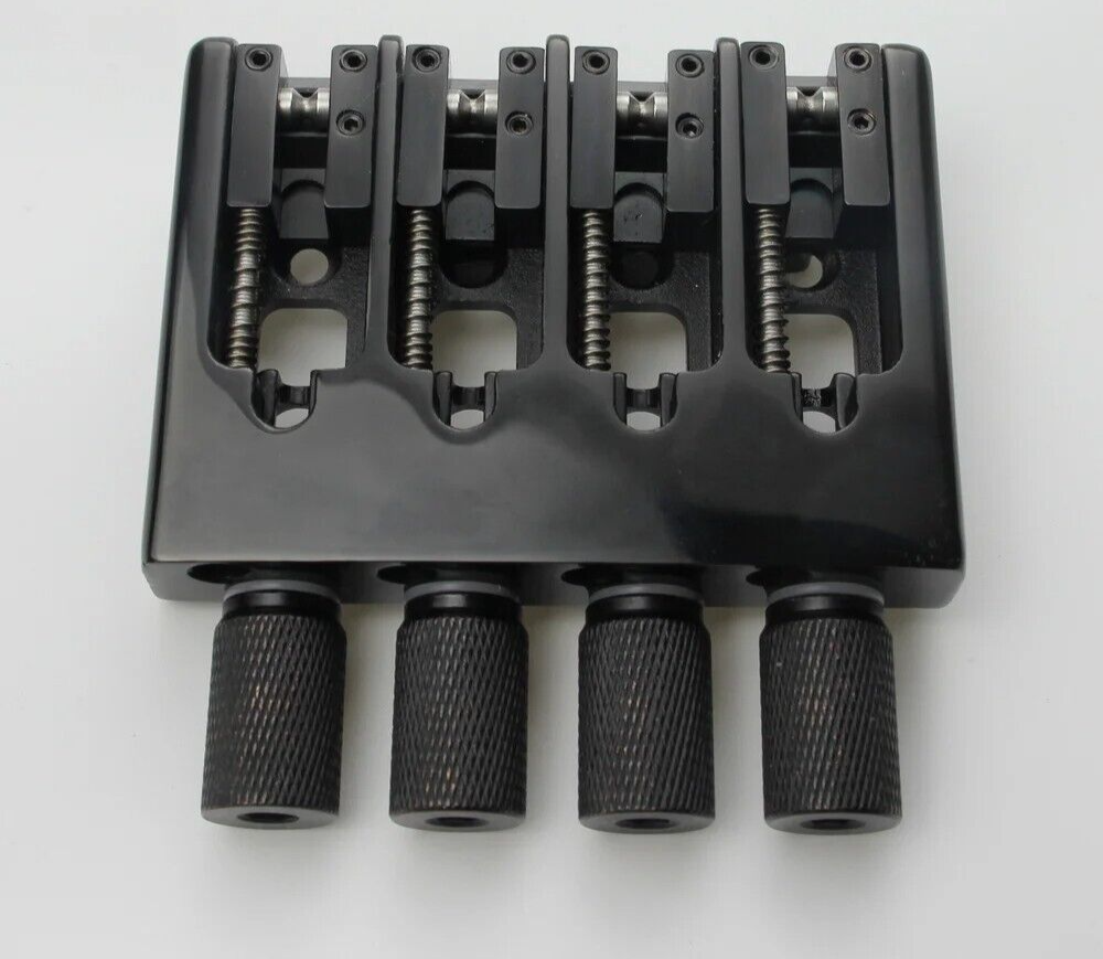 4 String Headless Bass Guitar Bridge with Adjustable String Spacing