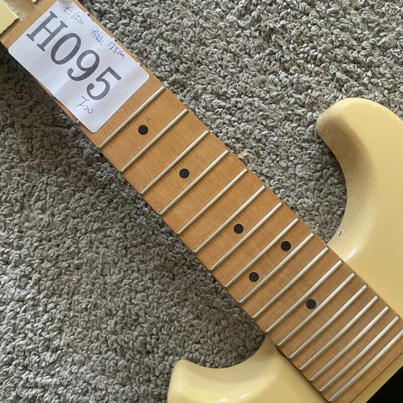 Cream Left Handed 6 String Mandolin Guitar, Maple Neck and Fingerboard