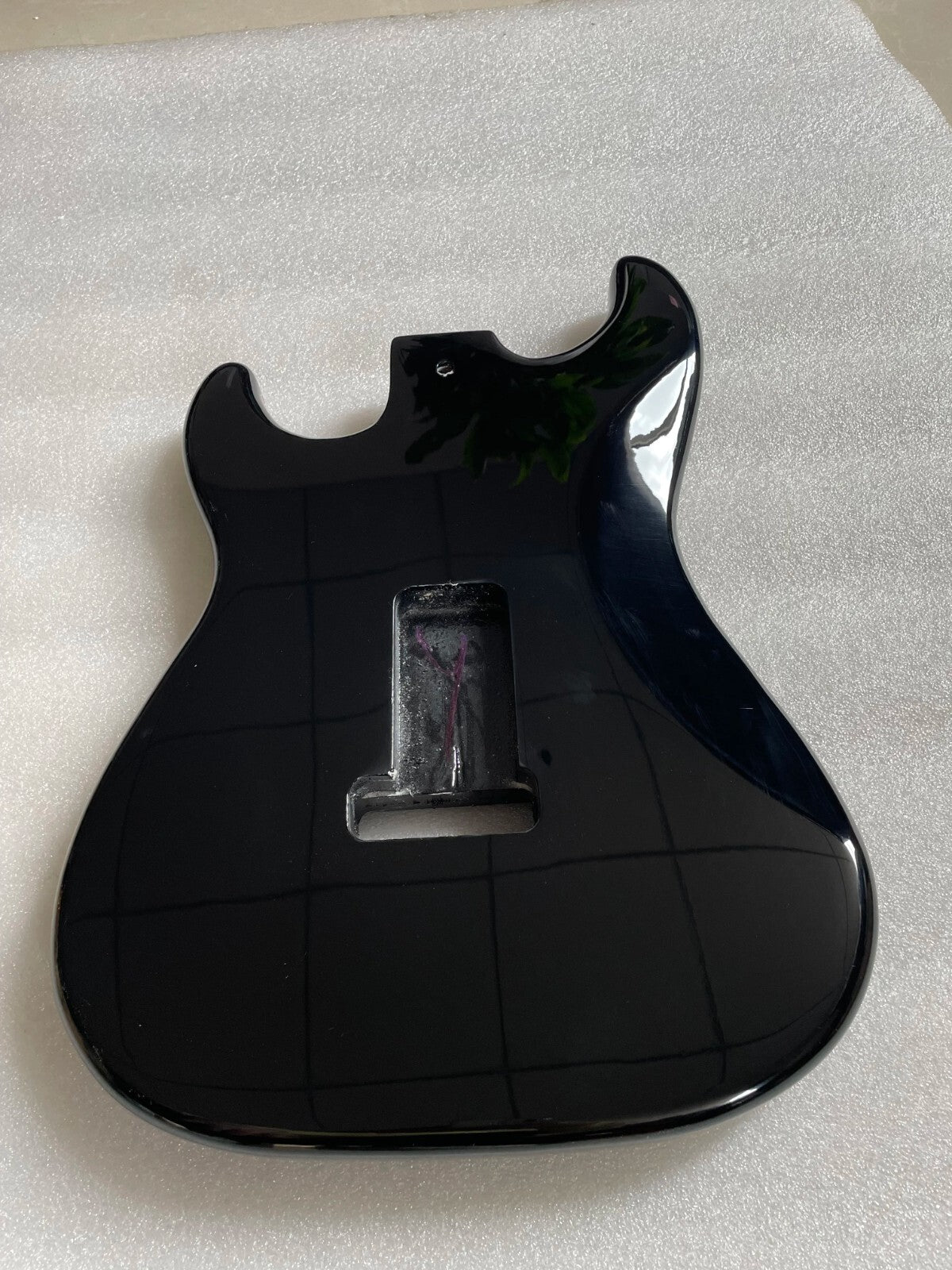 Metallic Black Poplar Wood HSH Guitar Body with Double Locking Bridge Fit Strat