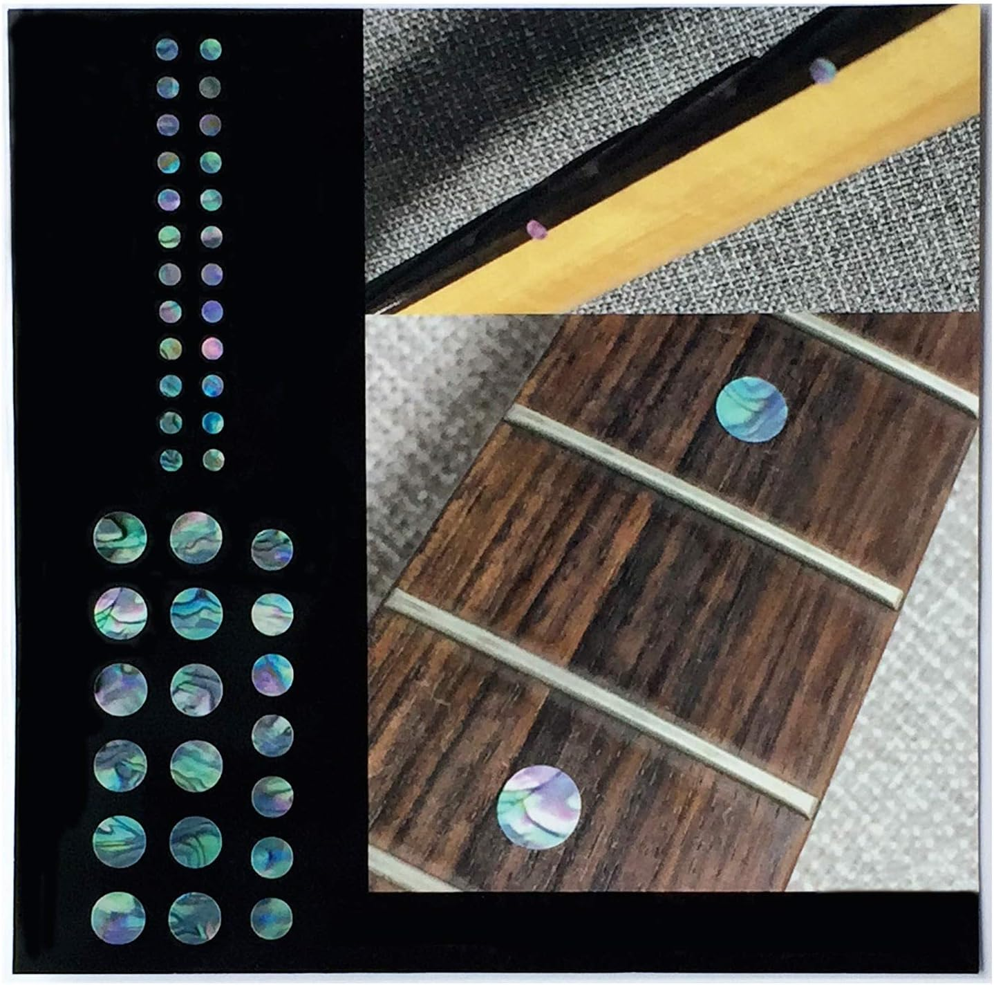 1 Set Abalone Mix Guitar Fingerboard Fretboard Markers Sticker Inlay Dots