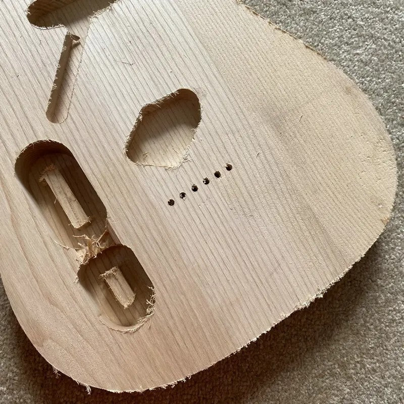 Left Handed Ash Wood Guitar Single Cut Body Fit Telecaster Tele