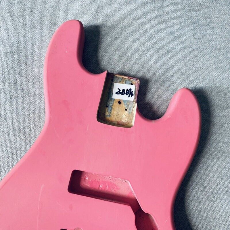 Pink Basswood Bass Guitar Body For Jazz Bass