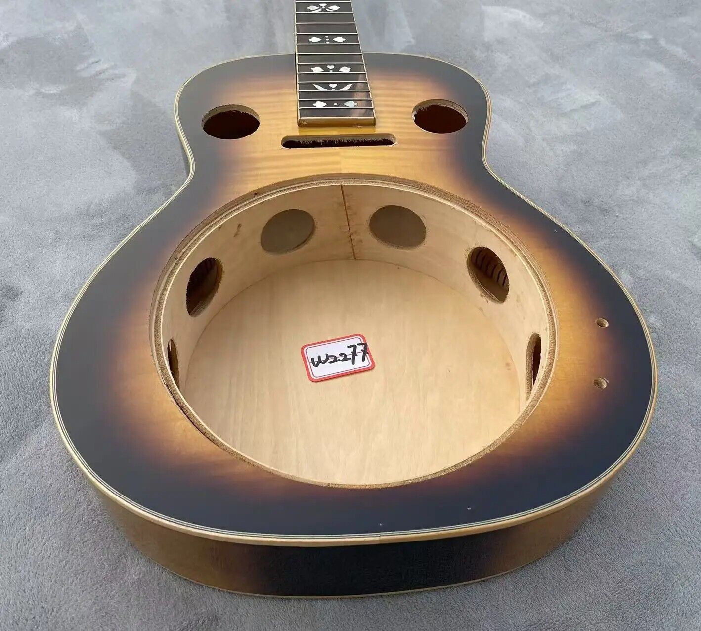 Custom DIY Project Dobro Resonator Guitar, Maple Neck, Rosewood Fingerboard