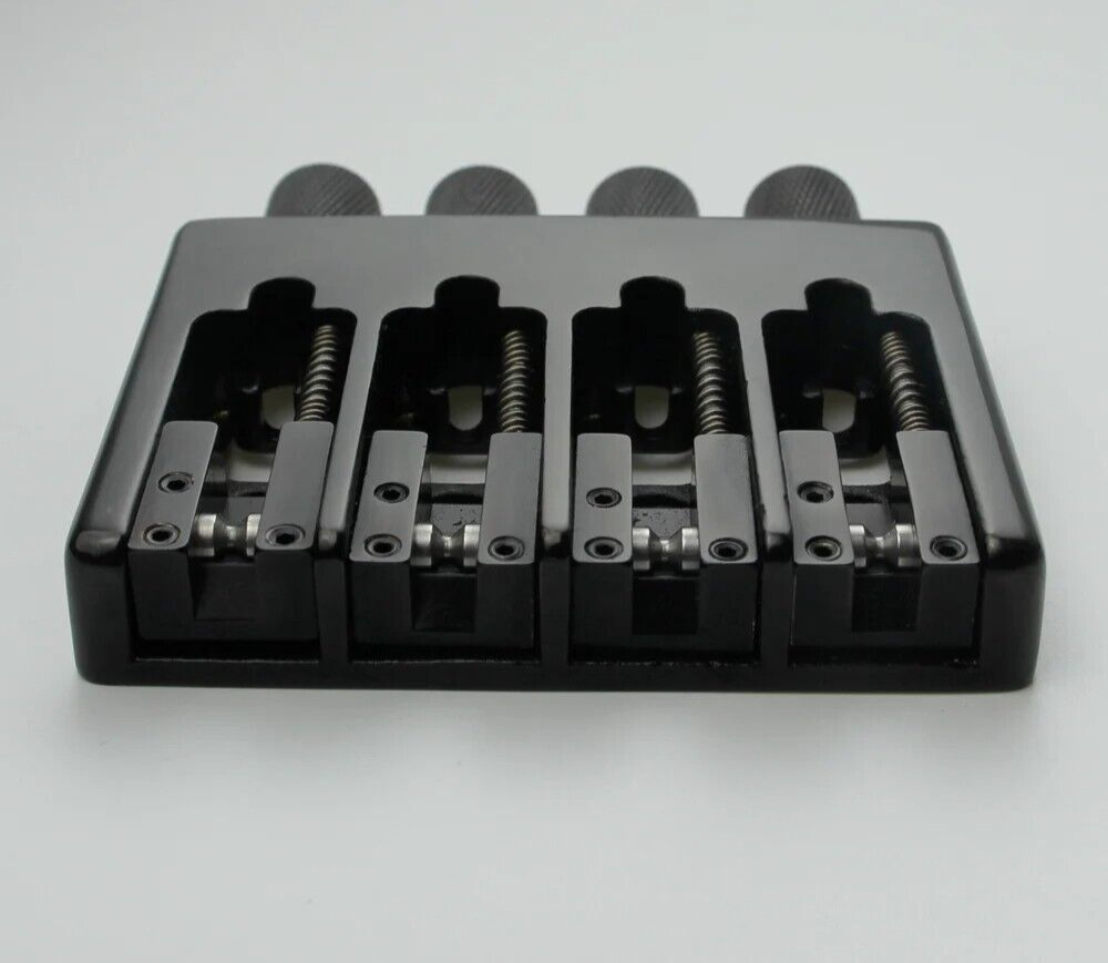 4 String Headless Bass Guitar Bridge with Adjustable String Spacing