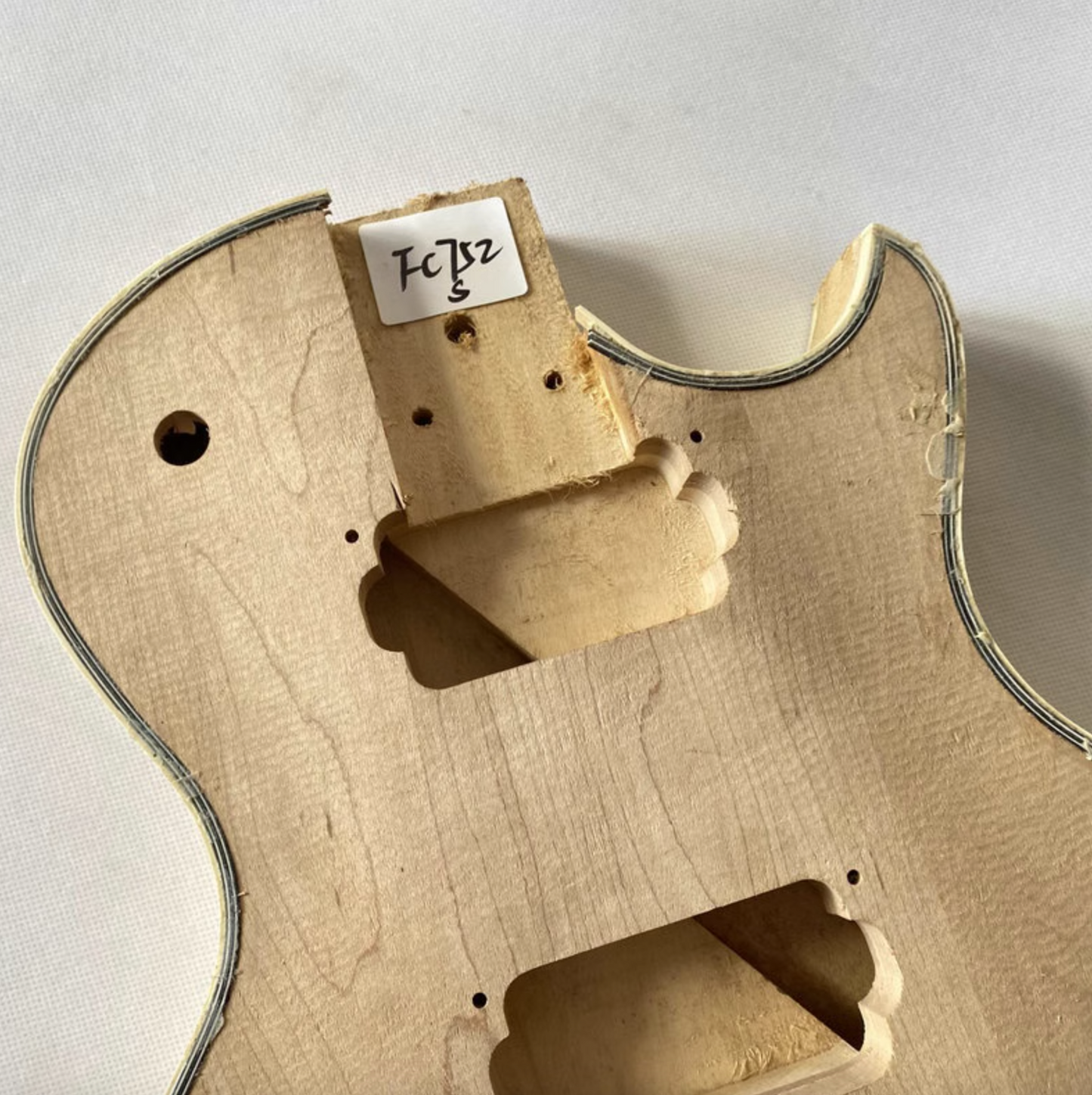Veneer Maple Top Unfinished Guitar Basswood Body Fit LP Les Paul DIY Project