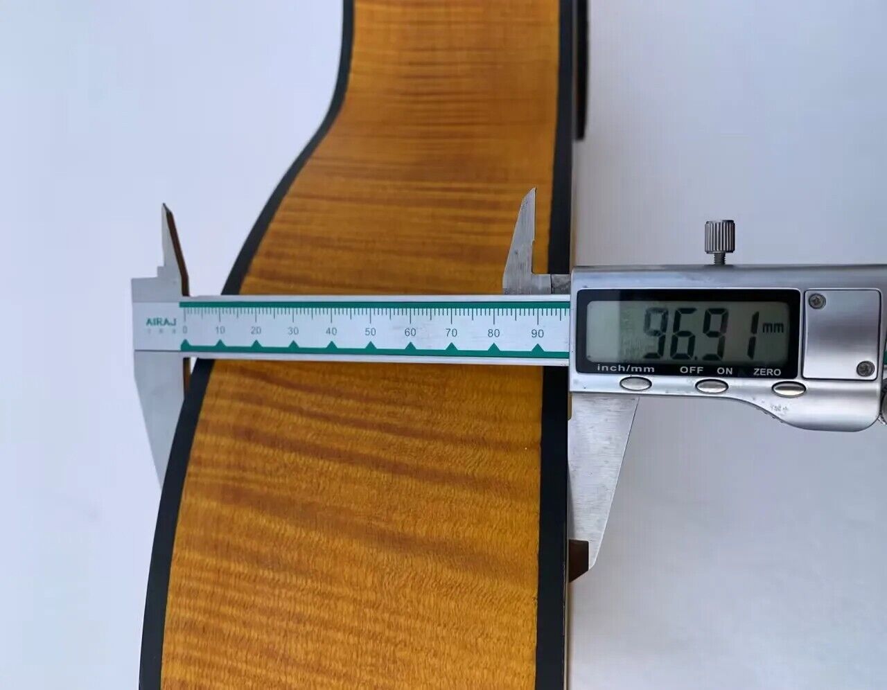 DIY Project Tiger Maple Top Dobro Resonator Guitar Body, Rosewood Fretboard Neck