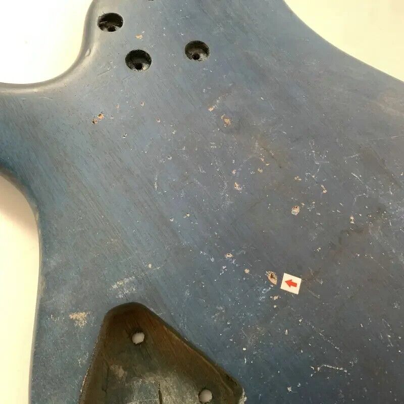 Blue 5 String Electric Bass Solid Basswood Body DIY Project