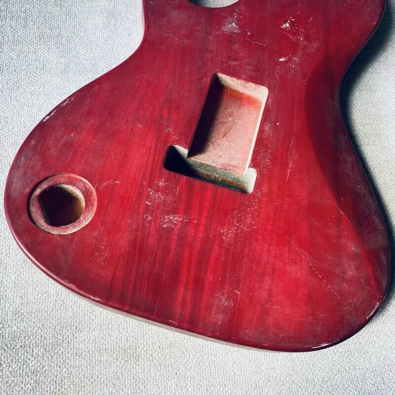 Quilted Maple Top Ash Wood SSS Guitar Body DIY Project