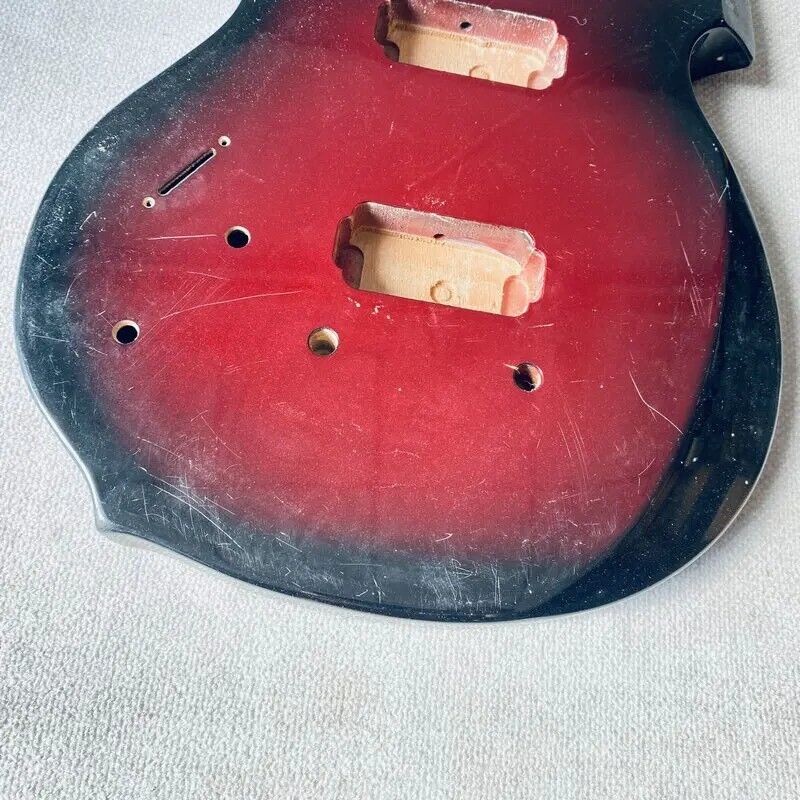 Red Burst Left Handed Guitar Basswood Body HH