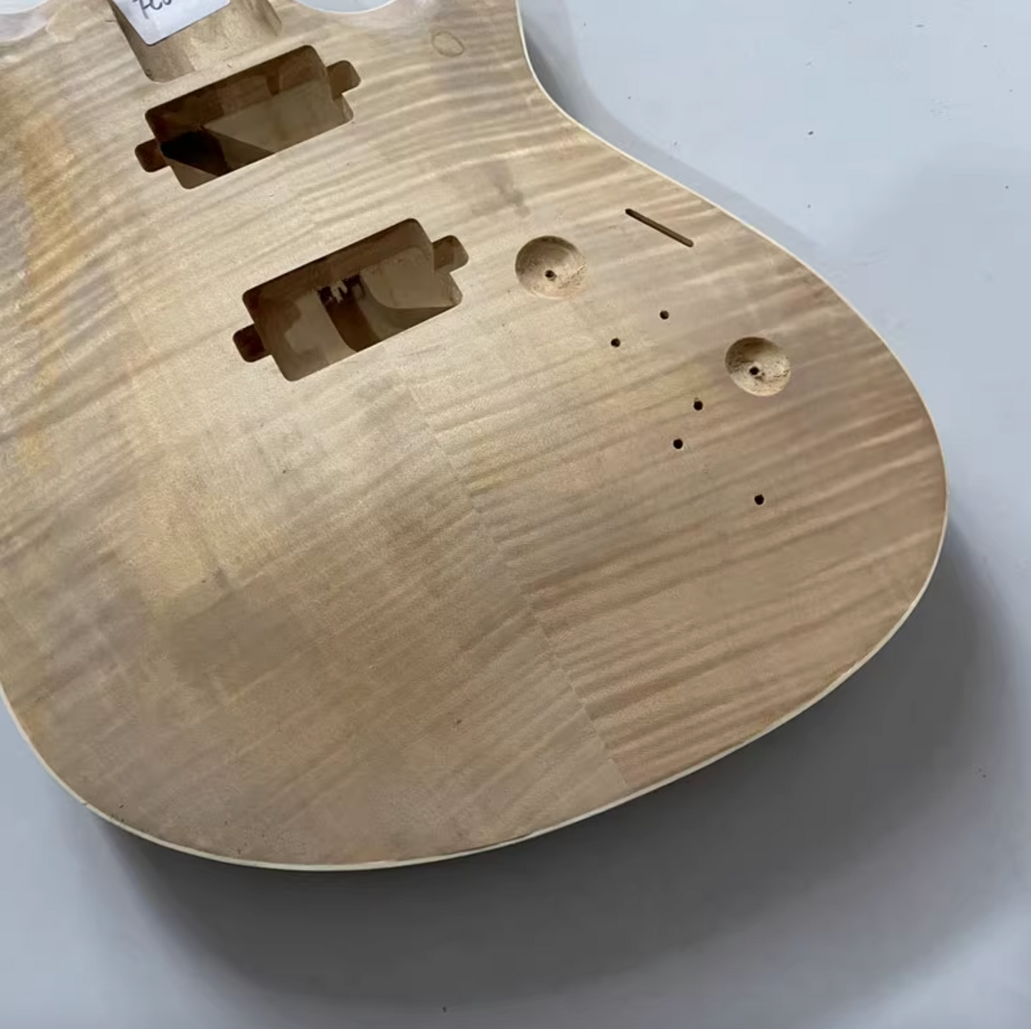 Basswood Guitar HH Body with Veneer Tiger Maple Top DIY Project