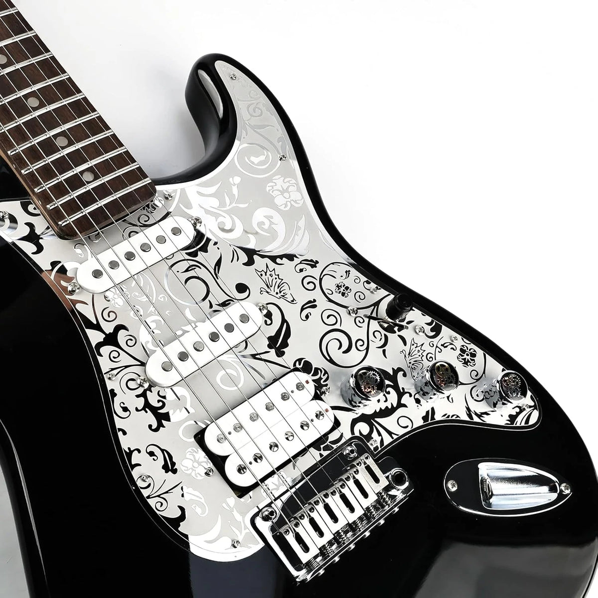 Steel HSS Guitar Engraved Pickguard Scratch Plate Fit Stratocaster Strat