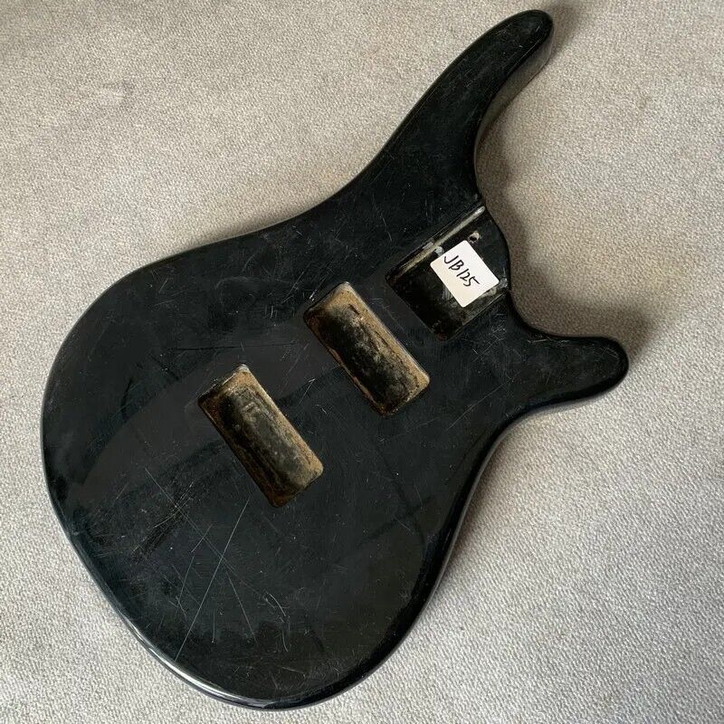 Black 4 String Electric Bass Basswood Body DIY Project