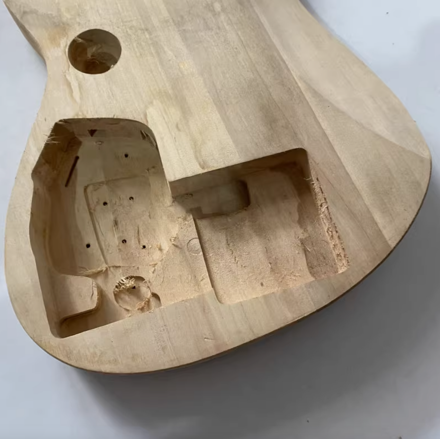 Basswood Guitar HH Body with Veneer Tiger Maple Top DIY Project
