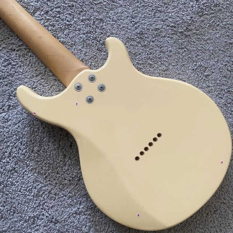 Cream Left Handed 6 String Mandolin Guitar, Maple Neck and Fingerboard
