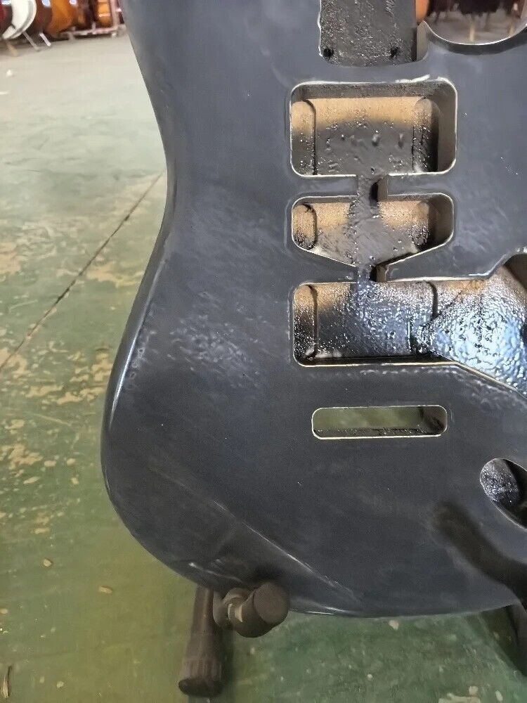 Black Poplar Wood Guitar Body HSH DIY Project Fit Strat Stratocaster