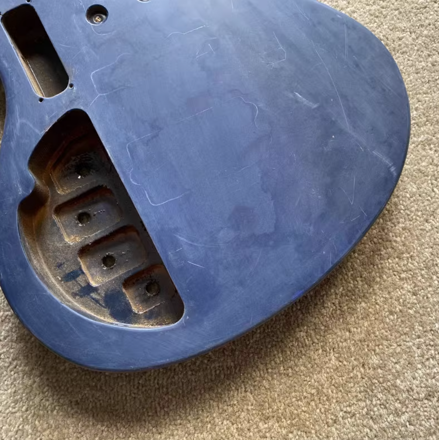 Blue Tiger Maple Top 4 String Bass Basswood Body DIY Project