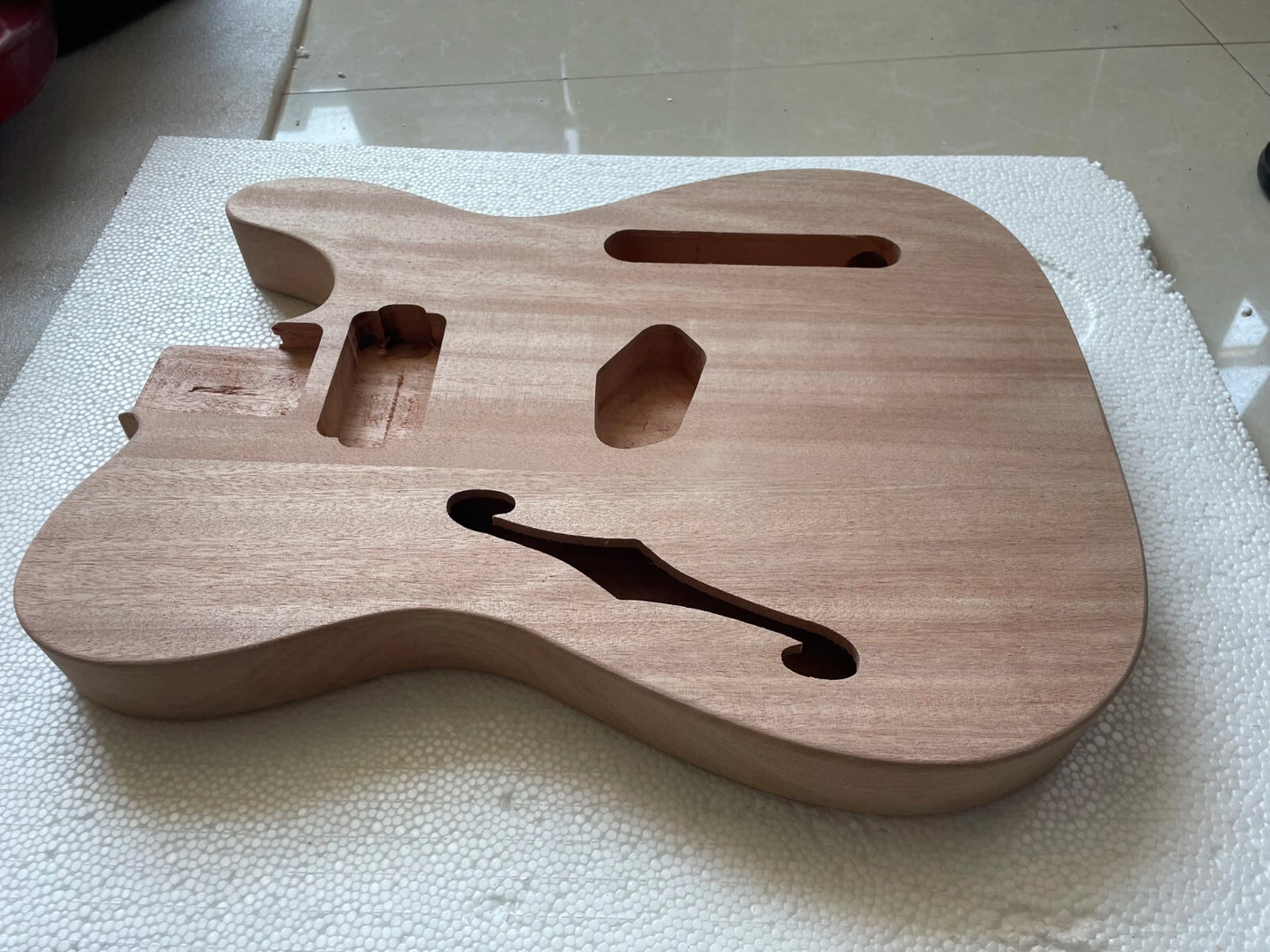 Unfinished Mahogany Wood Guitar Humbucker Body DIY Project Fit Telecaster Tele