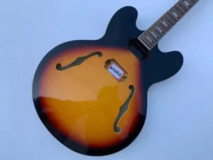 Maple Top Semi Hollow Jazz Guitar Body with Neck, Roewood Fingerboard