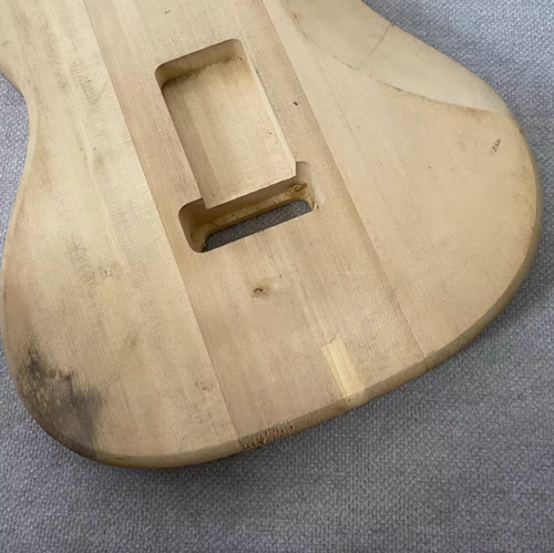 Basswood Guitar Double Cutaway Unfinished Body with Veneer Maple Top