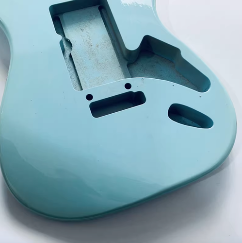 Light Blue Basswood Guitar Body Double Cutaway Fit Stratocaster Strat