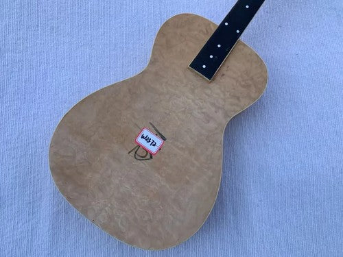 Unfinished Quilted Maple Top Dobro Resonator Guitar Body with Maple neck