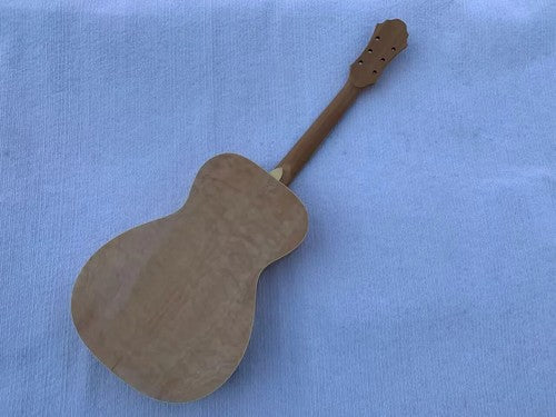Unfinished Quilted Maple Top Dobro Resonator Guitar Body with Maple neck