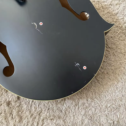 Black 8 String Mandolin, Spruce and Mahogany Body, 24 Frets Rosewood Fretboard