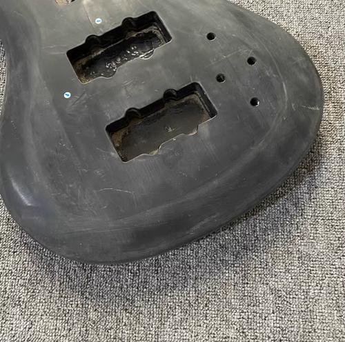 Black 4 String Electric Bass Basswood Body DIY Project