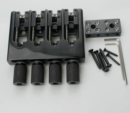 4 String Headless Bass Guitar Bridge with Adjustable String Spacing