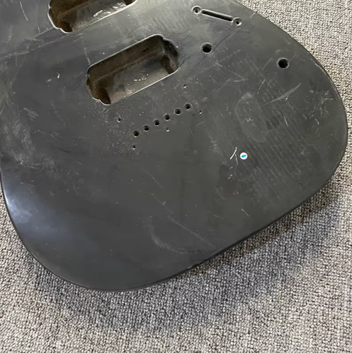 HH Basswood Solid Guitar Body in Black, String Through Bridge