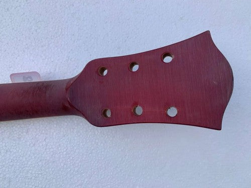 Red Semi Hollow Jazz Guitar Body with Maple Neck, Rosewood Fretboard DIY Project
