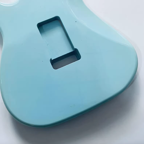 Light Blue Basswood Guitar Body Double Cutaway Fit Stratocaster Strat