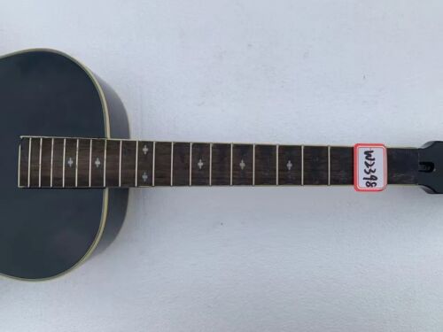 Glossy Black Dobro Resonator Guitar Body, Maple Neck, Rosewood Fingerboard