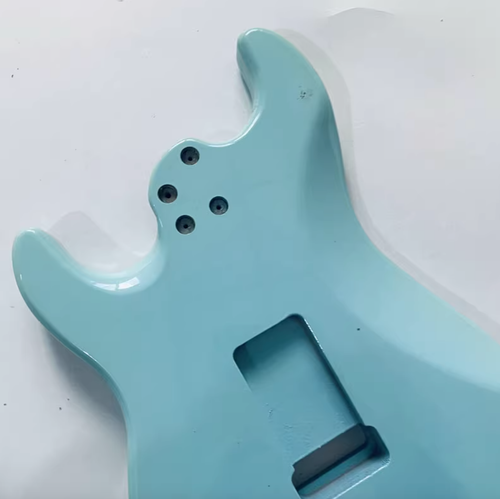 Light Blue Basswood Guitar Body Double Cutaway Fit Stratocaster Strat