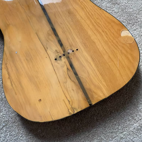 Ash Wood Guitar Single Cut Body with Tiger Maple Top Fit Telecaster Tele